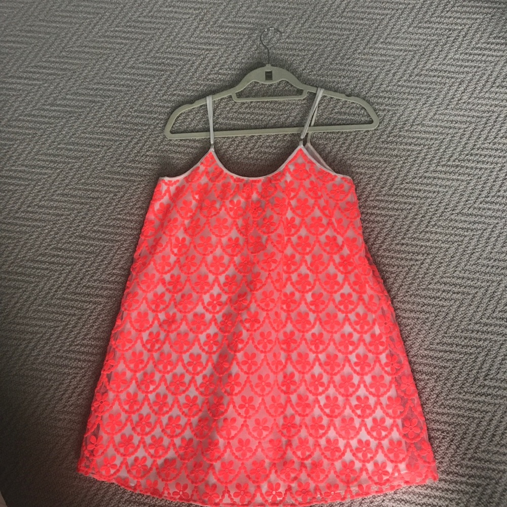 Bright pink/orange women’s dress worn only once